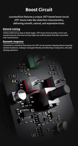 دواسة تعزيز HYNOTONE JunctionDrive JFET - تشويه طبيعي يشبه الأنبوب، بوابة ضوضاء مدمجة، أرضية منخفضة الضوضاء للغاية، محرك جيتار ديناميكي زائد وتعزيز نظيف in Kuwait