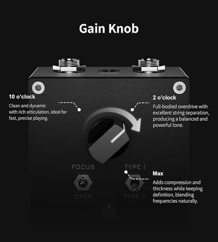 دواسة تعزيز HYNOTONE JunctionDrive JFET - تشويه طبيعي يشبه الأنبوب، بوابة ضوضاء مدمجة، أرضية منخفضة الضوضاء للغاية، محرك جيتار ديناميكي زائد وتعزيز نظيف in Kuwait