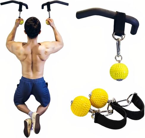 Pull Up Grips Ball – Enhance Grip Strength & Forearm Training – 2.8inch Non-Slip Surface Grip Balls – Includes Carabiners & Straps – Max Load 530lbs – Ideal for Climbing, Calisthenics in Kuwait