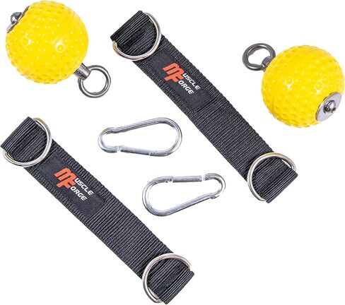 Pull Up Grips Ball – Enhance Grip Strength & Forearm Training – 2.8inch Non-Slip Surface Grip Balls – Includes Carabiners & Straps – Max Load 530lbs – Ideal for Climbing, Calisthenics in Kuwait