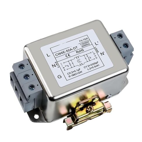 CW4E-40A/50A-DT Rail Power Filter Single-Phase AC 220V Anti-Interference Frequency Harmonic(CW4E -50A -DT Rail) in Saudi Arabia