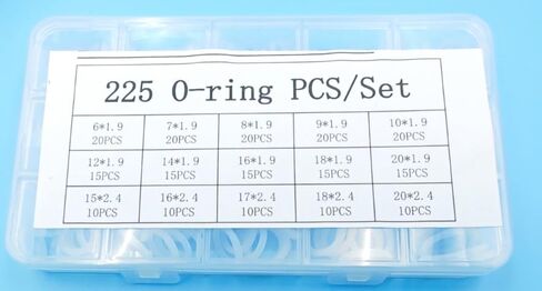225 PCS Silicone O Ring Assortment Rubber Silicone Seal Kit -O Seal Ring Different Sizes in Saudi Arabia