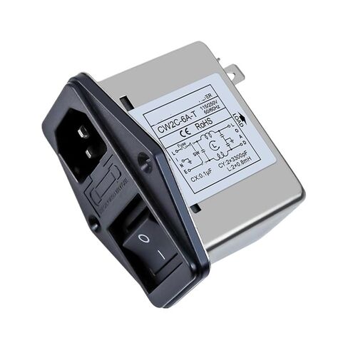CW2C-3A/6A/10A-T Single Insurance Socket Black Switch 220V Power Filter(CW2C-10A-T) in Saudi Arabia