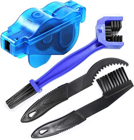 Bike Chain Cleaner, 4 Pcs Bicycle Cleaning Brush Kit for Mountain Bike, Road Bike, BMX, Drivetrain, Gear, Cassett, Motorcycle Chain Brush in Saudi Arabia