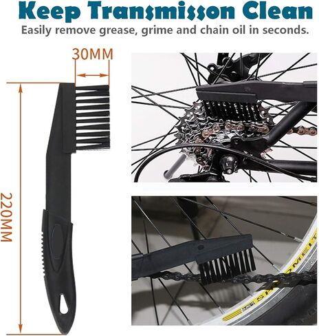 Bike Chain Cleaner, 4 Pcs Bicycle Cleaning Brush Kit for Mountain Bike, Road Bike, BMX, Drivetrain, Gear, Cassett, Motorcycle Chain Brush in Saudi Arabia