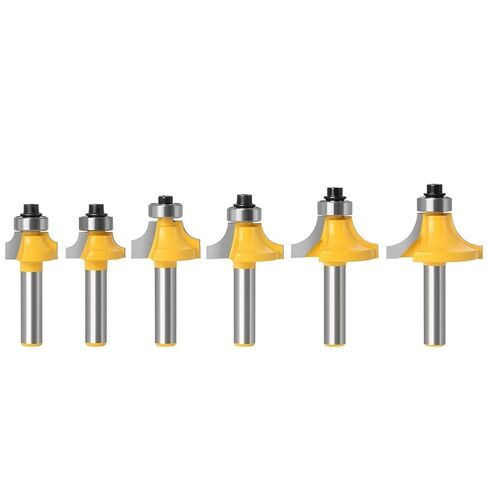 8mm Shank Corner Round Over Router Bit with Bearing for Wood Woodworking Tool Tungsten Carbide Milling Cutter 1-6pc(8X34.9mm) in Saudi Arabia