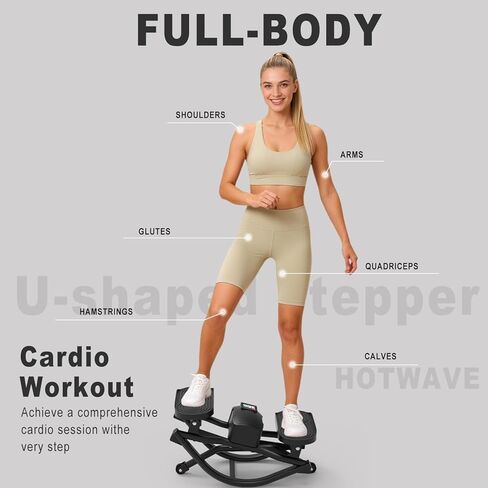 HOTWAVE Rock Stepper, The Rock Stepper Side to Side Exercise Machine with Oversized Pedals – 350lbs Capacity Low Impact 3D Motion Stair Stepper for Cardio Exercise at Home in Kuwait