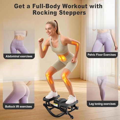 HOTWAVE Rock Stepper, The Rock Stepper Side to Side Exercise Machine with Oversized Pedals – 350lbs Capacity Low Impact 3D Motion Stair Stepper for Cardio Exercise at Home in Kuwait