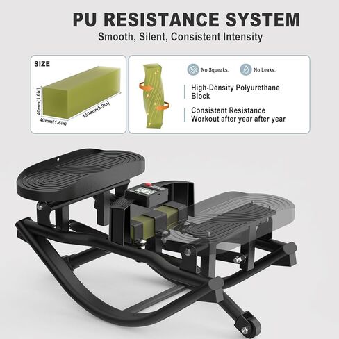 HOTWAVE Rock Stepper, The Rock Stepper Side to Side Exercise Machine with Oversized Pedals – 350lbs Capacity Low Impact 3D Motion Stair Stepper for Cardio Exercise at Home in Kuwait