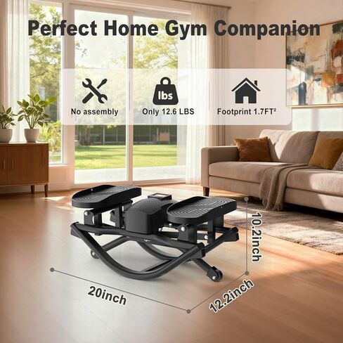 HOTWAVE Rock Stepper, The Rock Stepper Side to Side Exercise Machine with Oversized Pedals – 350lbs Capacity Low Impact 3D Motion Stair Stepper for Cardio Exercise at Home in Kuwait