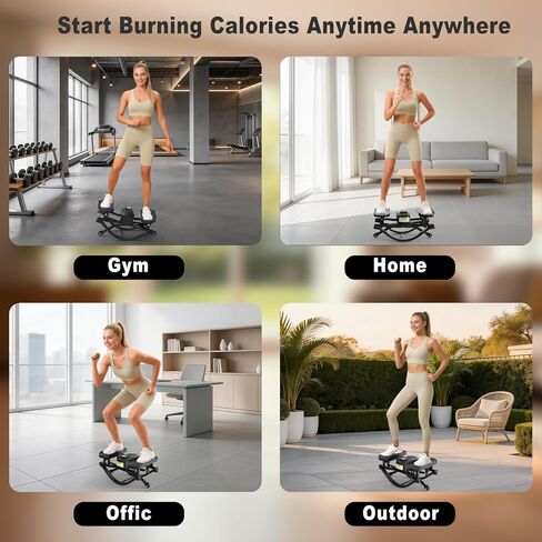 HOTWAVE Rock Stepper, The Rock Stepper Side to Side Exercise Machine with Oversized Pedals – 350lbs Capacity Low Impact 3D Motion Stair Stepper for Cardio Exercise at Home in Kuwait