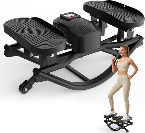 HOTWAVE Rock Stepper, The Rock Stepper Side to Side Exercise Machine with Oversized Pedals – 350lbs Capacity Low Impact 3D Motion Stair Stepper for Cardio Exercise at Home in Kuwait