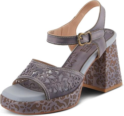 صنادل SAVYCHIC النسائية من Spring Step L'Artiste - مقدمة مفتوحة، جلد وشبكة، إغلاق بخطاف وحلقة in Kuwait