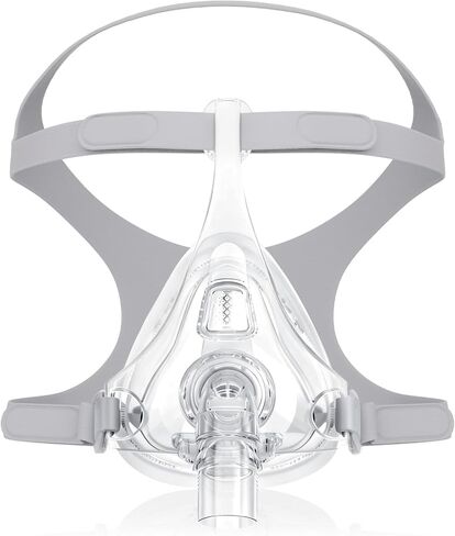قناع CPAP للأنف من سلسلة TMS Comfort، قناع CPAP لكامل الوجه مع غطاء للرأس، تصميم مضاد للتسرب لأجهزة تنفس الفم، إطار ملائم مريح مع وسادة سيليكون متقدمة، مستلزمات CPAP ذات قيمة رائعة in Saudi Arabia