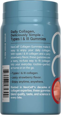 NeoCell Collagen Peptides Gummies | 60 Count | Types I & III | Advanced Formula Supplement | for Women and Men in Kuwait