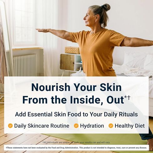 ACTIVATEDYOU Essential Skin Food, Advanced Skincare Collagen Elastin Support Supplement for Aging Skin, Helps Improve Appearance of Face Texture, Sagging w/Dermaval, Vitamin C (30 Count (Pack of 3)) in Saudi Arabia