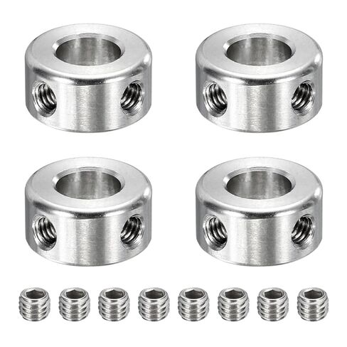 MECCANIXITY 4pcs Stainless Steel Shaft Collar, 8mm(5/16") ID 16mm(5/8") OD 8mm(5/16") Thickness Dual Hole Bore Shaft Locking Collars for Gearbox Assemblies, Machine Tools in Saudi Arabia