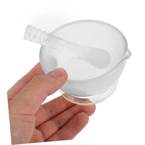 OSALADI 1Set Glass Pestle and Bowl Set Ergonomic Non Slip Grinding Container for Kitchen and Laboratory Use Durable Glass Design for Herbs Spices and Chemicals in Saudi Arabia
