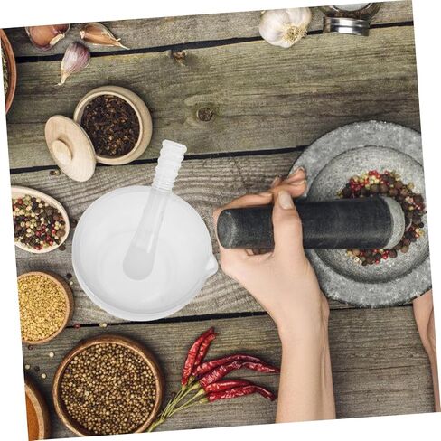 OSALADI 1Set Glass Pestle and Bowl Set Ergonomic Non Slip Grinding Container for Kitchen and Laboratory Use Durable Glass Design for Herbs Spices and Chemicals in Saudi Arabia