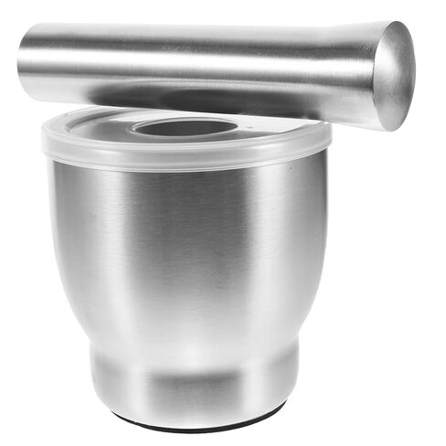 1Set Stainless Steel Grinding Bowl with Pestle Ergonomic Kitchen Tool for Grinding Garlic Spices and More Easy to Clean for Home Cooking in Saudi Arabia