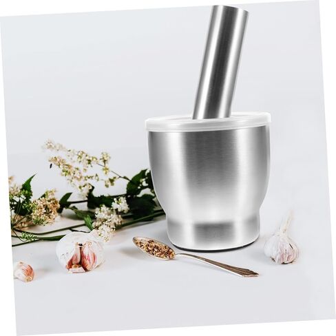 1Set Stainless Steel Grinding Bowl with Pestle Ergonomic Kitchen Tool for Grinding Garlic Spices and More Easy to Clean for Home Cooking in Saudi Arabia