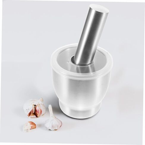 1Set Stainless Steel Grinding Bowl with Pestle Ergonomic Kitchen Tool for Grinding Garlic Spices and More Easy to Clean for Home Cooking in Saudi Arabia