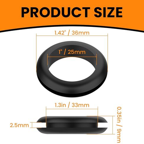 Aifeier ET 20 Pcs 1 Inch Rubber Grommets, 25mm Firewall Rubber Drill Hole Wire Grommets Washers Gaskets Plugs for Wiring, Hole Plugs, Automotive Firewall, Wires Protection and Organization in Saudi Arabia