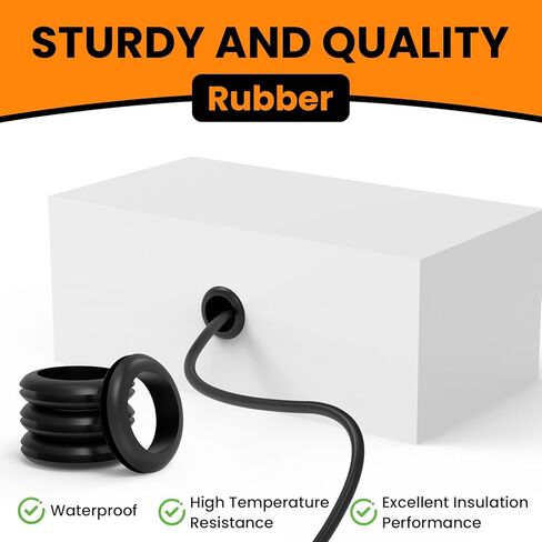 Aifeier ET 20 Pcs 1 Inch Rubber Grommets, 25mm Firewall Rubber Drill Hole Wire Grommets Washers Gaskets Plugs for Wiring, Hole Plugs, Automotive Firewall, Wires Protection and Organization in Saudi Arabia
