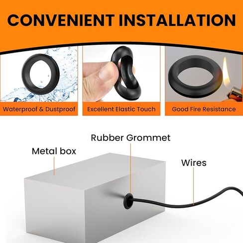 Aifeier ET 20 Pcs 1 Inch Rubber Grommets, 25mm Firewall Rubber Drill Hole Wire Grommets Washers Gaskets Plugs for Wiring, Hole Plugs, Automotive Firewall, Wires Protection and Organization in Saudi Arabia