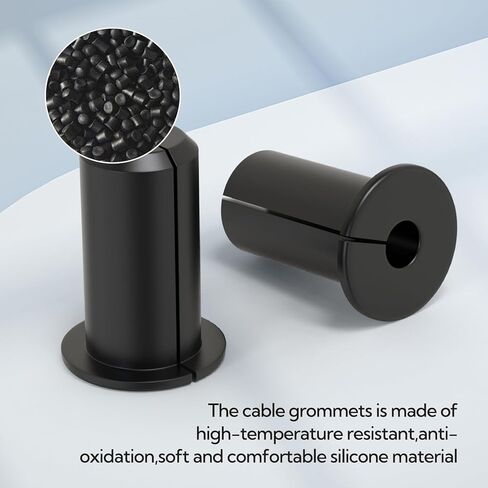 15 قطعة حلقات كابل سوداء مقاس 3/4 بوصة، يمر كابل الحائط من خلال حلقات السيليكون لحماية الحبل in Kuwait