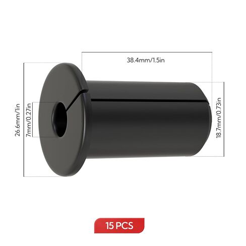 15 قطعة حلقات كابل سوداء مقاس 3/4 بوصة، يمر كابل الحائط من خلال حلقات السيليكون لحماية الحبل in Kuwait
