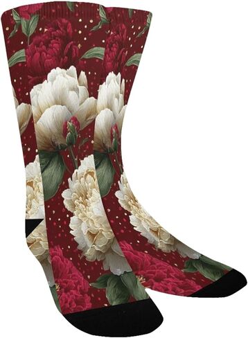 White Peony Gold Hiking Socks - Toddler Boys & Girls Warm Thick Thermal Winter Crew Socks for School, Daily Wear & Outdoor Activities in Saudi Arabia