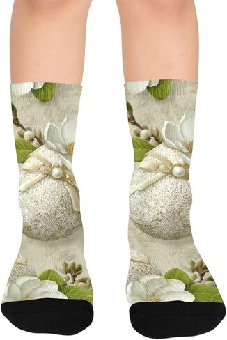 Lace Easter Egg Hiking Socks - Toddler Boys & Girls Warm Thick Thermal Winter Crew Socks for School, Daily Wear & Outdoor Activities in Saudi Arabia