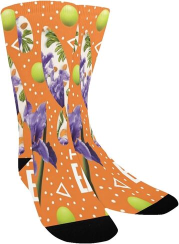 Purple Rabbit Motif Hiking Socks - Toddler Boys & Girls Warm Thick Thermal Winter Crew Socks for School, Daily Wear & Outdoor Activities in Saudi Arabia