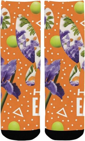 Purple Rabbit Motif Hiking Socks - Toddler Boys & Girls Warm Thick Thermal Winter Crew Socks for School, Daily Wear & Outdoor Activities in Saudi Arabia