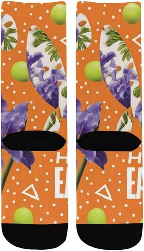Purple Rabbit Motif Hiking Socks - Toddler Boys & Girls Warm Thick Thermal Winter Crew Socks for School, Daily Wear & Outdoor Activities in Saudi Arabia