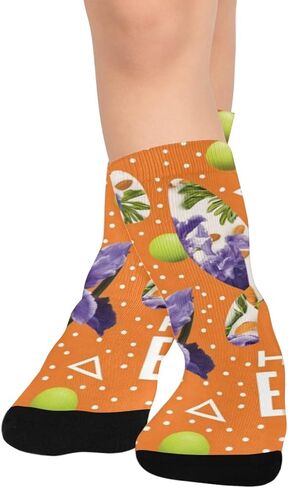 Purple Rabbit Motif Hiking Socks - Toddler Boys & Girls Warm Thick Thermal Winter Crew Socks for School, Daily Wear & Outdoor Activities in Saudi Arabia