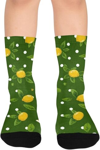 جوارب الليمون الفراشة الخضراء للمشي لمسافات طويلة - جوارب شتوية حرارية سميكة دافئة للأولاد والبنات للمدرسة، والارتداء اليومي والأنشطة الخارجية in Kuwait