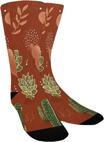 Boho Succulent Vibe Hiking Socks - Toddler Boys & Girls Warm Thick Thermal Winter Crew Socks for School, Daily Wear & Outdoor Activities in Saudi Arabia