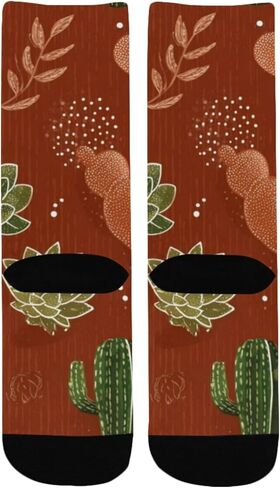 Boho Succulent Vibe Hiking Socks - Toddler Boys & Girls Warm Thick Thermal Winter Crew Socks for School, Daily Wear & Outdoor Activities in Saudi Arabia
