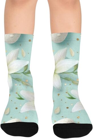 Lily Easter Eggs Blue Hiking Socks - Toddler Boys & Girls Warm Thick Thermal Winter Crew Socks for School, Daily Wear & Outdoor Activities in Saudi Arabia