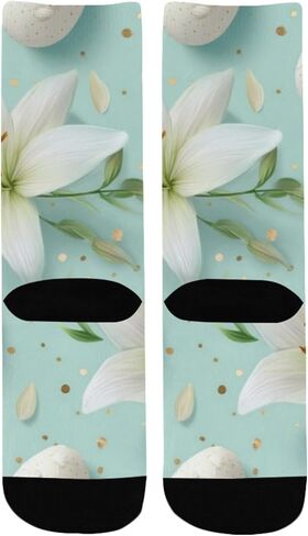 Lily Easter Eggs Blue Hiking Socks - Toddler Boys & Girls Warm Thick Thermal Winter Crew Socks for School, Daily Wear & Outdoor Activities in Saudi Arabia