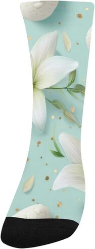 Lily Easter Eggs Blue Hiking Socks - Toddler Boys & Girls Warm Thick Thermal Winter Crew Socks for School, Daily Wear & Outdoor Activities in Saudi Arabia