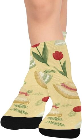 Tulip Cake Bloom Hiking Socks - Toddler Boys & Girls Warm Thick Thermal Winter Crew Socks for School, Daily Wear & Outdoor Activities in Saudi Arabia