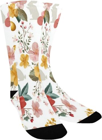 Spring Easter Floral Art Hiking Socks - Toddler Boys & Girls Warm Thick Thermal Winter Crew Socks for School, Daily Wear & Outdoor Activities in Saudi Arabia