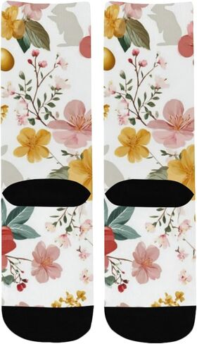 Spring Easter Floral Art Hiking Socks - Toddler Boys & Girls Warm Thick Thermal Winter Crew Socks for School, Daily Wear & Outdoor Activities in Saudi Arabia
