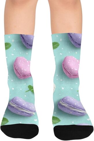 Sweet Mint Bloom Green Hiking Socks - Toddler Boys & Girls Warm Thick Thermal Winter Crew Socks for School, Daily Wear & Outdoor Activities in Saudi Arabia