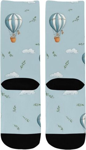 Coastal Flight Motif Hiking Socks - Toddler Boys & Girls Warm Thick Thermal Winter Crew Socks for School, Daily Wear & Outdoor Activities in Saudi Arabia