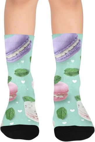 Macaron Heart Treat Hiking Socks - Toddler Boys & Girls Warm Thick Thermal Winter Crew Socks for School, Daily Wear & Outdoor Activities in Saudi Arabia