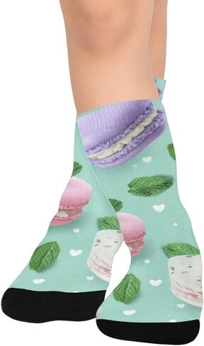 Macaron Heart Treat Hiking Socks - Toddler Boys & Girls Warm Thick Thermal Winter Crew Socks for School, Daily Wear & Outdoor Activities in Saudi Arabia